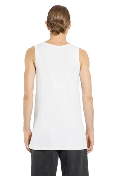 Ann Demeulemeester Man White T-shirts & Tank Tops