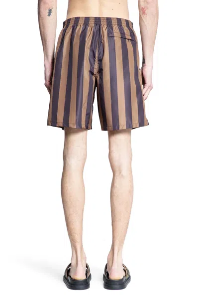 Fendi Printed Polyester Swimming Shorts In Multi