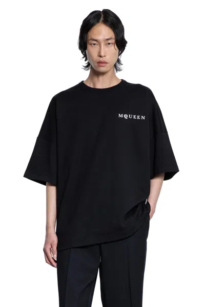 Alexander Mcqueen Black Cotton Clothing T-shirts
