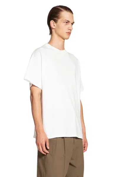 The Row Boxy Cut Cotton T-shirt With Short Sleeves In White