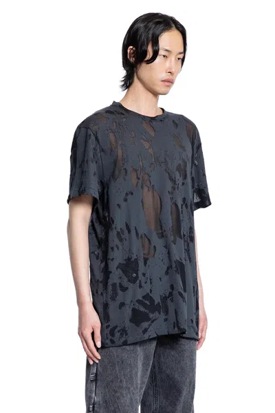 Alexander Mcqueen Alexander Mc Queen Charcoal Black Cotton T Shirt