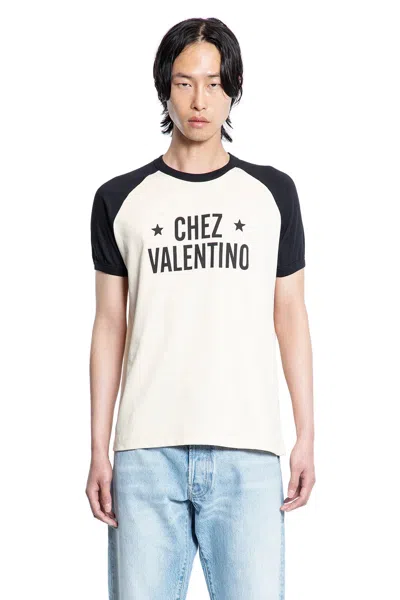 Valentino Sleeve Contrast Graphic Print Crew Neck
