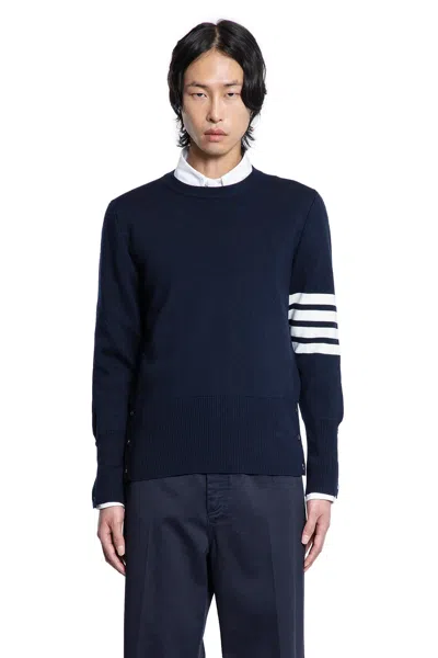 Thom Browne Ribbed Crewneck Sweater Striped Sleeves