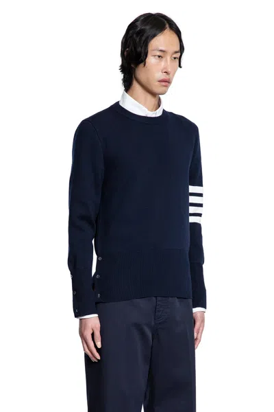 Thom Browne Ribbed Crewneck Sweater Striped Sleeves