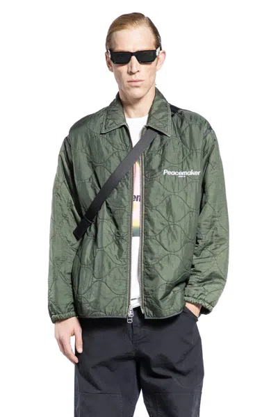 Oamc Peacemaker Zip-up Jacket In Forest Green In Green