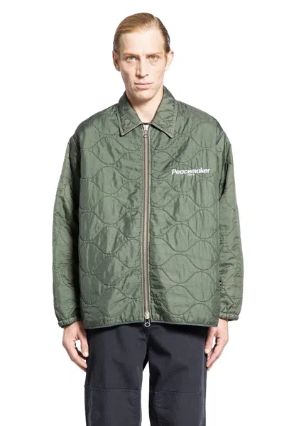 Oamc Peacemaker Zip-up Jacket In Forest Green In Green