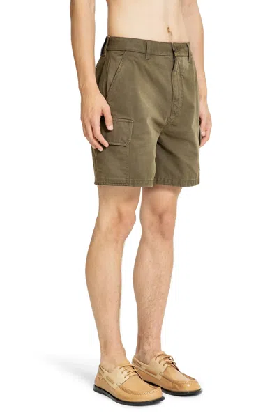 Loewe Cargo Shorts In Cotton In Green