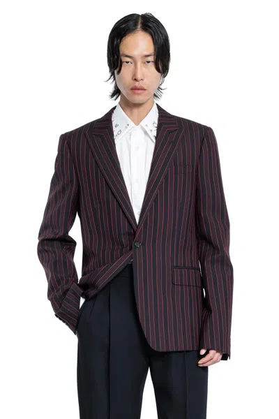 Alexander Mcqueen Shadow Stripe Blazer In Multicolor