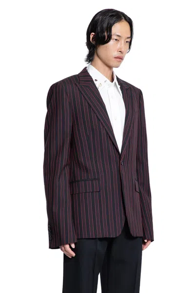 Alexander Mcqueen Shadow Stripe Blazer In Multicolor