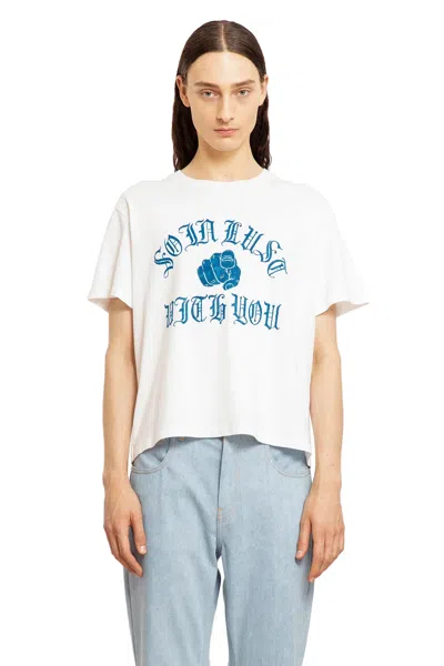 Second / Layer Man White T-shirts & Tank Tops In White