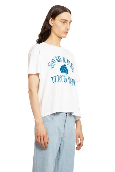 Second / Layer Man White T-shirts & Tank Tops In White