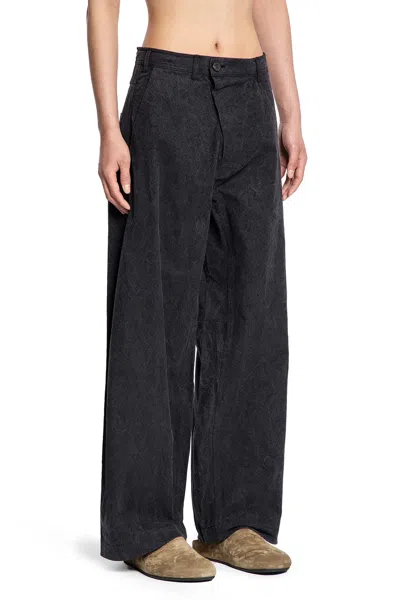 Jan-jan Van Essche Man Black Trousers In Black