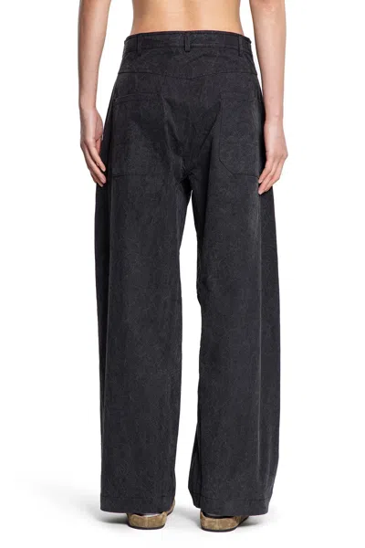 Jan-jan Van Essche Man Black Trousers In Black