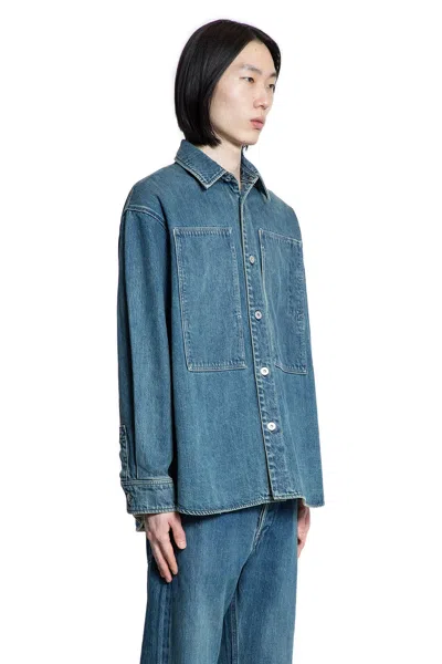 Jil Sander Denim Jacket Featuring Chest Pocket And Contrast Stitching In Blue