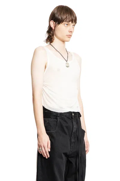 Ann Demeulemeester Man Off-white T-shirts & Tank Tops In Off-white