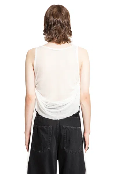 Ann Demeulemeester Man Off-white T-shirts & Tank Tops In Off-white