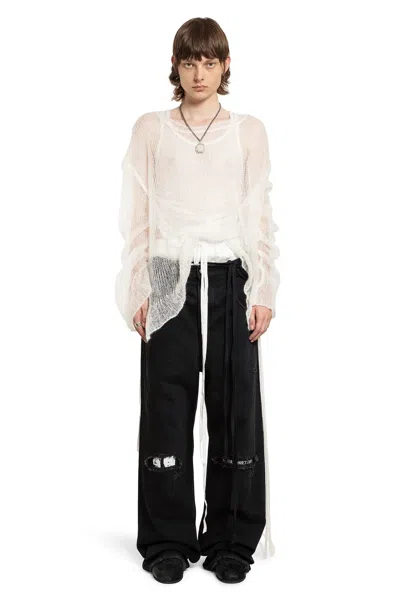 Ann Demeulemeester Man Off-white T-shirts & Tank Tops In Off-white