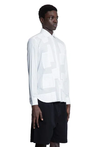 Junya Watanabe Mended Cotton Poplin Shirt In White