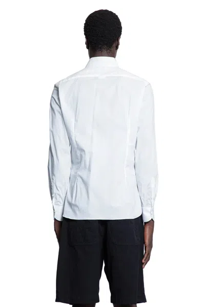 Junya Watanabe Mended Cotton Poplin Shirt In White