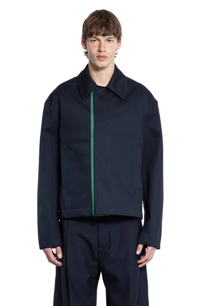 Gucci Cotton Canvas Overshirt In Blue