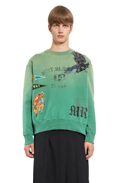 Khoki Eagle-print Cotton Sweatshirt In Green
