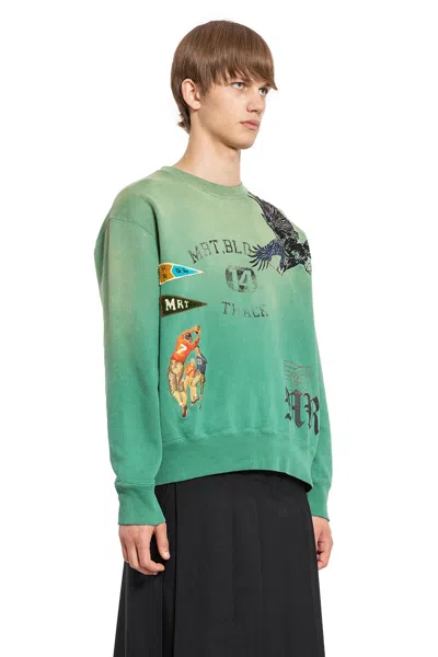 Khoki Eagle-print Cotton Sweatshirt In Green