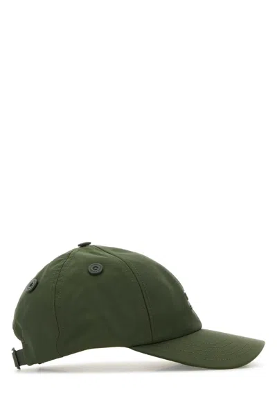 Ami Alexandre Mattiussi Ami Olive Green Nylon Baseball Cap
