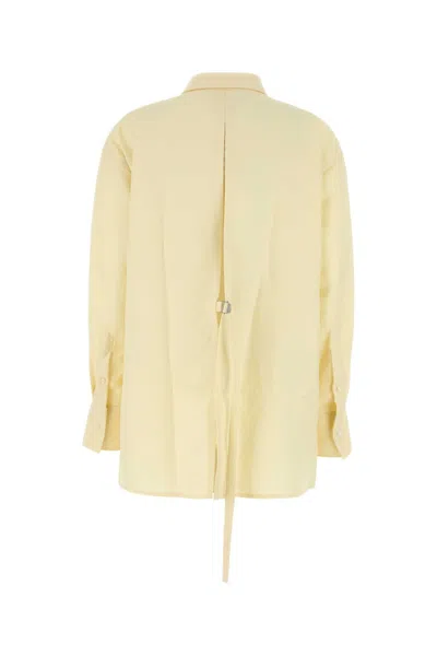 Ami Alexandre Mattiussi Ami Pastel Yellow Wool Oversize Shirt