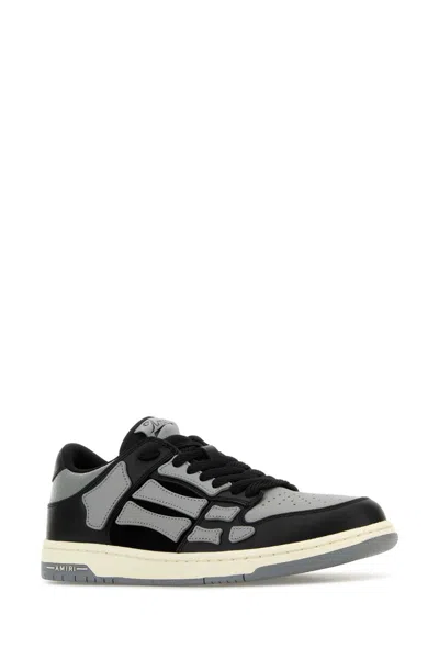 Amiri Two Tone Leather Skel Sneakers