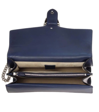 Shop Gucci Dionysus Leather Shoulder Bag In Multicoloured