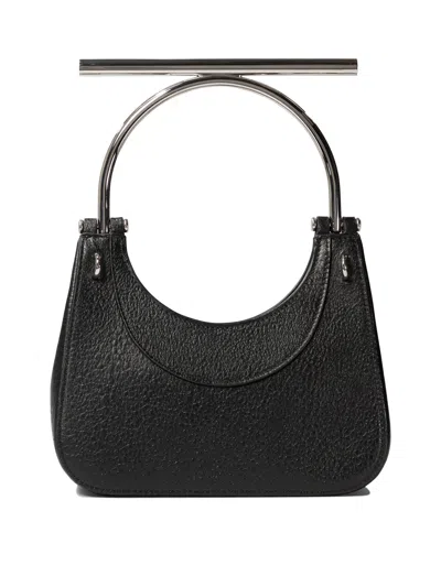 Alexander Mcqueen Metal Handle Leather Shoulder Bag