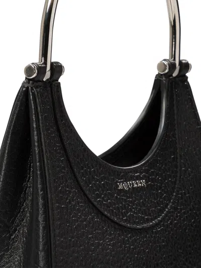 Alexander Mcqueen Metal Handle Leather Shoulder Bag
