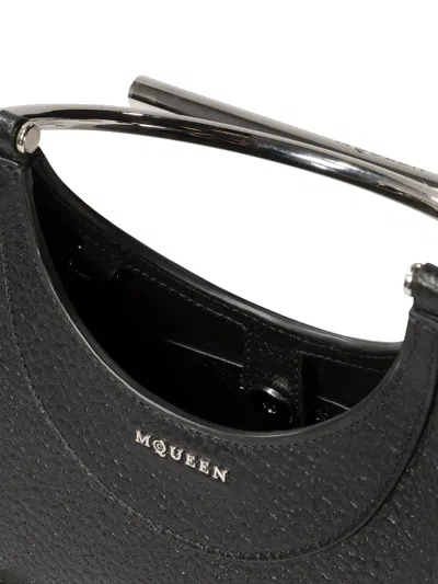 Alexander Mcqueen Metal Handle Leather Shoulder Bag
