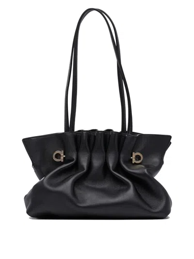 Ferragamo Gathered-design Leather Shoulder Bag