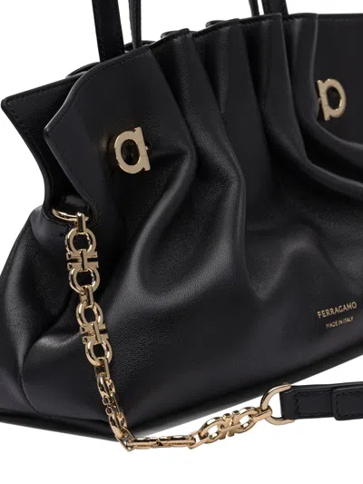 Ferragamo Gathered-design Leather Shoulder Bag