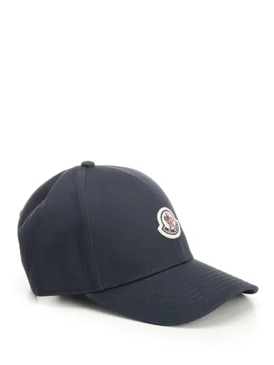 Moncler Classic Six-panel Cap With Logo Patch In Gray