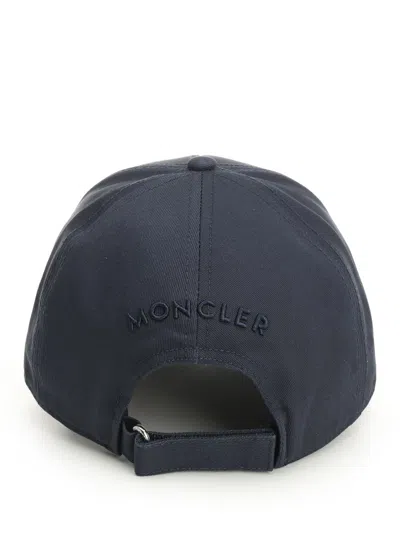 Moncler Classic Six-panel Cap With Logo Patch In Gray