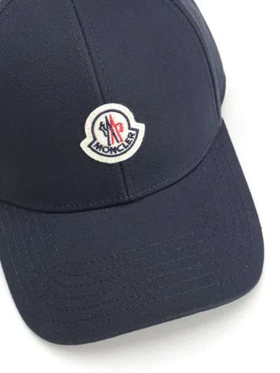 Moncler Classic Six-panel Cap With Logo Patch In Gray