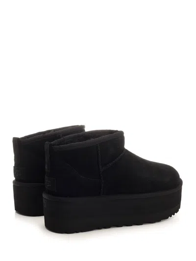 Ugg Classic Ultra Mini Platform Ankle Boots In Black