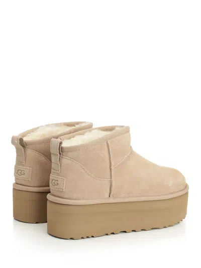 Ugg Classic Ultra Mini 1135092-san Platform Boots Women Sand Suede Comfort Ankle