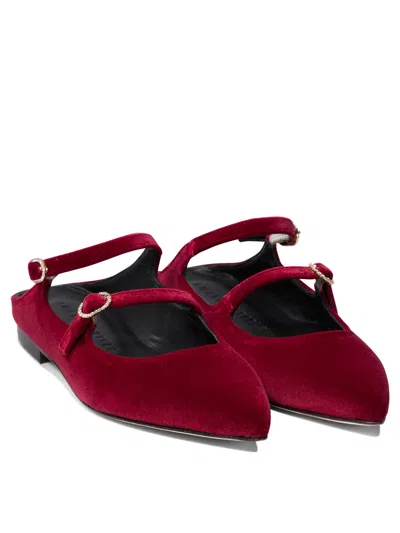 Amato Daniele Bordeaux Velvet Loafers With Decorative Buckles
