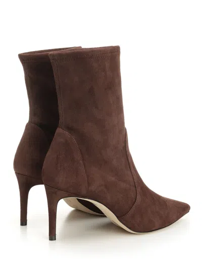 Stuart Weitzman 75mm Stuart Power Ankle Boots In Brown