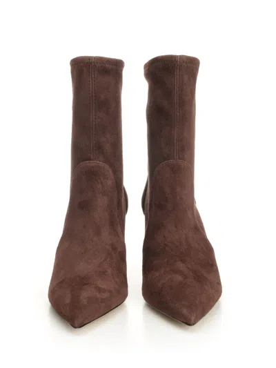 Stuart Weitzman 75mm Stuart Power Ankle Boots In Brown