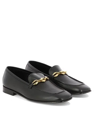 Jimmy Choo Tilda Leather Loafers In Black