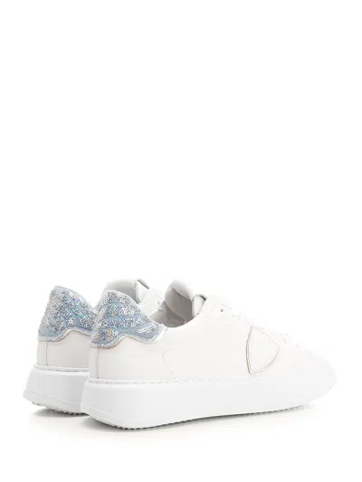 Philippe Model Round Toe Sequin Detail Sneakers