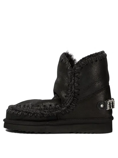 Mou Eskimo 18 Ankle Boots In Black In Black