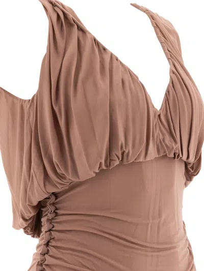 Saint Laurent Woman Short Dress Light Brown Size 6 Cupro