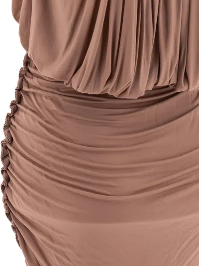 Saint Laurent Woman Short Dress Light Brown Size 6 Cupro