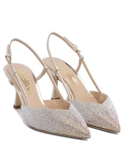 Ninalilou Mya 70 Rhinestone Embellished Slingback Pumps In Silver