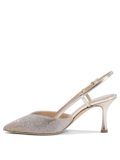Ninalilou Mya 70 Rhinestone Embellished Slingback Pumps In Silver